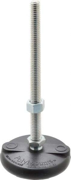 Gibraltar - 1/2-13 Bolt Thread, Studded Pivotal Stud Mount Leveling Pad & Mount - 5,000 Max Lb Capacity, 3" Base Diam - Eagle Tool & Supply