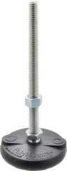 Gibraltar - 1/2-13 Bolt Thread, Studded Pivotal Stud Mount Leveling Pad & Mount - 5,000 Max Lb Capacity, 3" Base Diam - Eagle Tool & Supply
