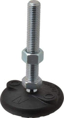 Gibraltar - 5/8-11 Bolt Thread, Studded Pivotal Stud Mount Leveling Pad & Mount - 5,000 Max Lb Capacity, 3" Base Diam - Eagle Tool & Supply