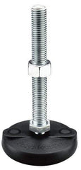 Gibraltar - 3/4-10 Bolt Thread, Studded Pivotal Stud Mount Leveling Pad & Mount - 10,000 Max Lb Capacity, 5" Base Diam - Eagle Tool & Supply