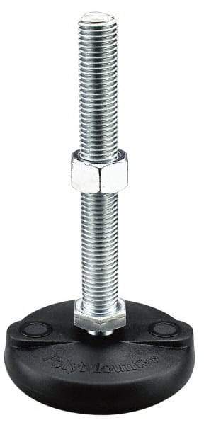 Gibraltar - 3/4-10 Bolt Thread, Studded Pivotal Stud Mount Leveling Pad & Mount - 5,000 Max Lb Capacity, 3" Base Diam - Eagle Tool & Supply