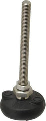 Gibraltar - 3/8-16 Bolt Thread, Studded Pivotal Stud Mount Leveling Pad & Mount - 4,000 Max Lb Capacity, 2" Base Diam - Eagle Tool & Supply