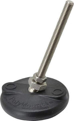 Gibraltar - 3/8-16 Bolt Thread, Studded Pivotal Stud Mount Leveling Pad & Mount - 5,000 Max Lb Capacity, 3" Base Diam - Eagle Tool & Supply