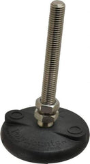 Gibraltar - 1/2-13 Bolt Thread, Studded Pivotal Stud Mount Leveling Pad & Mount - 5,000 Max Lb Capacity, 3" Base Diam - Eagle Tool & Supply