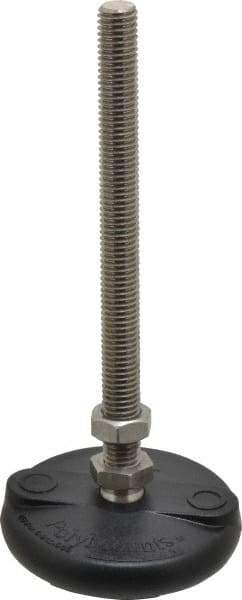 Gibraltar - 1/2-13 Bolt Thread, Studded Pivotal Stud Mount Leveling Pad & Mount - 5,000 Max Lb Capacity, 3" Base Diam - Eagle Tool & Supply