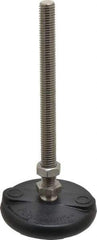 Gibraltar - 1/2-13 Bolt Thread, Studded Pivotal Stud Mount Leveling Pad & Mount - 5,000 Max Lb Capacity, 3" Base Diam - Eagle Tool & Supply
