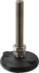 Gibraltar - 5/8-11 Bolt Thread, Studded Pivotal Stud Mount Leveling Pad & Mount - 5,000 Max Lb Capacity, 3" Base Diam - Eagle Tool & Supply