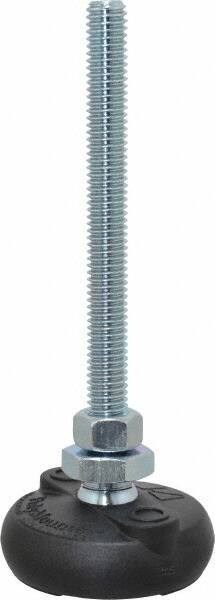 Gibraltar - 3/8-16 Bolt Thread, Studded Pivotal Stud Mount Leveling Pad & Mount - 4,000 Max Lb Capacity, 2" Base Diam - Eagle Tool & Supply