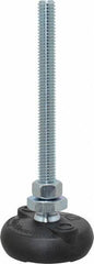 Gibraltar - 3/8-16 Bolt Thread, Studded Pivotal Stud Mount Leveling Pad & Mount - 4,000 Max Lb Capacity, 2" Base Diam - Eagle Tool & Supply