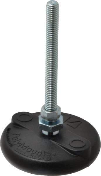 Gibraltar - 3/8-16 Bolt Thread, Studded Pivotal Stud Mount Leveling Pad & Mount - 5,000 Max Lb Capacity, 3" Base Diam - Eagle Tool & Supply