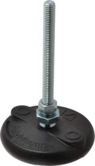 Gibraltar - 3/8-16 Bolt Thread, Studded Pivotal Stud Mount Leveling Pad & Mount - 5,000 Max Lb Capacity, 3" Base Diam - Eagle Tool & Supply