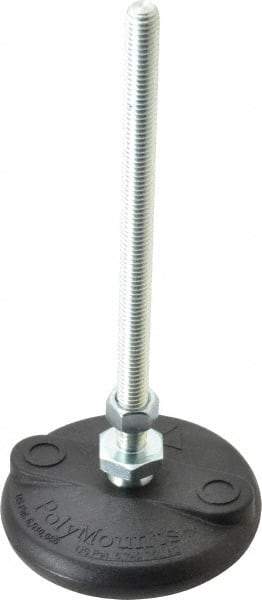 Gibraltar - 3/8-16 Bolt Thread, Studded Pivotal Stud Mount Leveling Pad & Mount - 5,000 Max Lb Capacity, 3" Base Diam - Eagle Tool & Supply