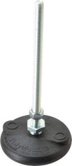 Gibraltar - 3/8-16 Bolt Thread, Studded Pivotal Stud Mount Leveling Pad & Mount - 5,000 Max Lb Capacity, 3" Base Diam - Eagle Tool & Supply