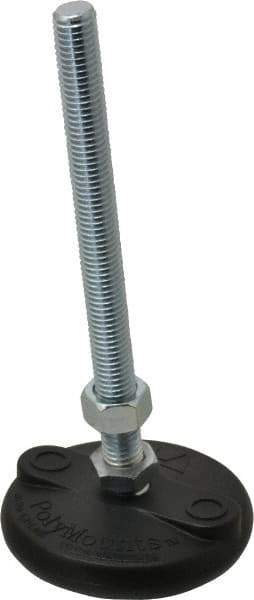 Gibraltar - 1/2-13 Bolt Thread, Studded Pivotal Stud Mount Leveling Pad & Mount - 5,000 Max Lb Capacity, 3" Base Diam - Eagle Tool & Supply