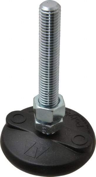 Gibraltar - 5/8-11 Bolt Thread, Studded Pivotal Stud Mount Leveling Pad & Mount - 5,000 Max Lb Capacity, 3" Base Diam - Eagle Tool & Supply