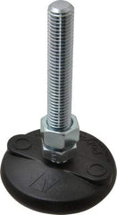 Gibraltar - 5/8-11 Bolt Thread, Studded Pivotal Stud Mount Leveling Pad & Mount - 5,000 Max Lb Capacity, 3" Base Diam - Eagle Tool & Supply