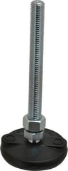 Gibraltar - 5/8-11 Bolt Thread, Studded Pivotal Stud Mount Leveling Pad & Mount - 5,000 Max Lb Capacity, 3" Base Diam - Eagle Tool & Supply