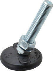 Gibraltar - 3/4-10 Bolt Thread, Studded Pivotal Stud Mount Leveling Pad & Mount - 5,000 Max Lb Capacity, 3" Base Diam - Eagle Tool & Supply