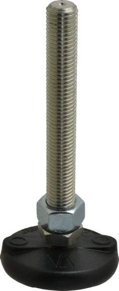 Gibraltar - 3/4-10 Bolt Thread, 7" Long Studded Pivotal Stud Mount Leveling Pad & Mount - 5,000 Max Lb Capacity, 3" Base Diam - Eagle Tool & Supply