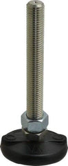 Gibraltar - 3/4-10 Bolt Thread, 7" Long Studded Pivotal Stud Mount Leveling Pad & Mount - 5,000 Max Lb Capacity, 3" Base Diam - Eagle Tool & Supply