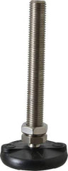 Gibraltar - M20 Bolt Thread, Studded Pivotal Stud Mount Leveling Pad & Mount - 2,270 Kg Capacity, 76mm Base Diam - Eagle Tool & Supply