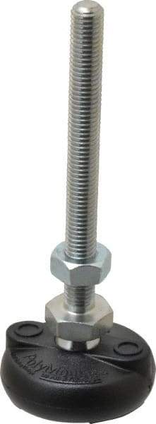 Gibraltar - M10 Bolt Thread, Studded Pivotal Stud Mount Leveling Pad & Mount - 1,818 Kg Capacity, 51mm Base Diam - Eagle Tool & Supply