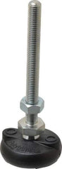 Gibraltar - M10 Bolt Thread, Studded Pivotal Stud Mount Leveling Pad & Mount - 1,818 Kg Capacity, 51mm Base Diam - Eagle Tool & Supply