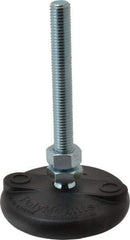 Gibraltar - M12 Bolt Thread, Studded Pivotal Stud Mount Leveling Pad & Mount - 2,270 Kg Capacity, 76mm Base Diam - Eagle Tool & Supply