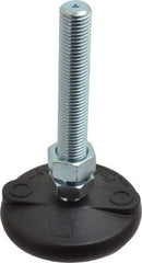 Gibraltar - M16 Bolt Thread, Studded Pivotal Stud Mount Leveling Pad & Mount - 2,270 Kg Capacity, 76mm Base Diam - Eagle Tool & Supply