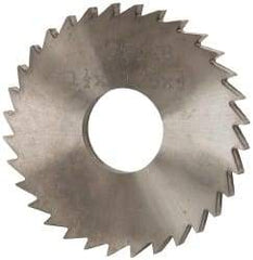 Made in USA - 1-1/2" Diam x 1/8" Blade Thickness x 1/2" Arbor Hole Diam, 32 Tooth Slitting and Slotting Saw - Arbor Connection, Solid Carbide, Concave Ground - Eagle Tool & Supply