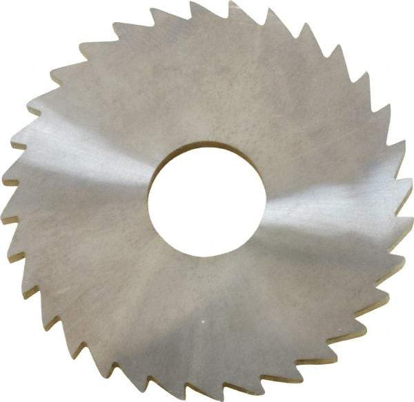 Made in USA - 1-3/4" Diam x 1/8" Blade Thickness x 1/2" Arbor Hole Diam, 32 Tooth Slitting and Slotting Saw - Arbor Connection, Solid Carbide, Concave Ground - Eagle Tool & Supply