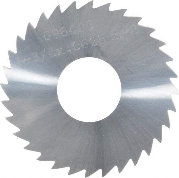 Made in USA - 1-3/4" Diam x 1/16" Blade Thickness x 5/8" Arbor Hole Diam, 32 Tooth Slitting and Slotting Saw - Arbor Connection, Solid Carbide, Concave Ground - Eagle Tool & Supply