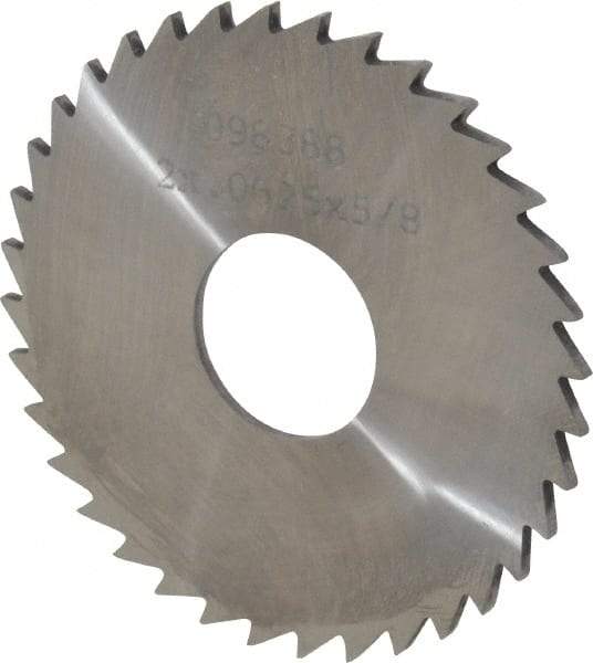 Made in USA - 2" Diam x 1/16" Blade Thickness x 5/8" Arbor Hole Diam, 36 Tooth Slitting and Slotting Saw - Arbor Connection, Uncoated, Solid Carbide, Concave Ground - Eagle Tool & Supply