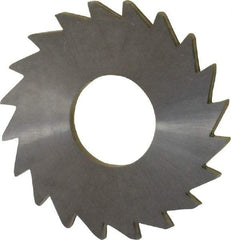 Made in USA - 1" Diam x 1/16" Blade Thickness x 3/8" Arbor Hole Diam, 20 Tooth Slitting and Slotting Saw - Arbor Connection, Right Hand, Uncoated, Solid Carbide, Concave Ground - Eagle Tool & Supply