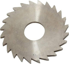 Made in USA - 1-1/4" Diam x 1/16" Blade Thickness x 3/8" Arbor Hole Diam, 24 Tooth Slitting and Slotting Saw - Arbor Connection, Right Hand, Uncoated, Solid Carbide, Concave Ground - Eagle Tool & Supply