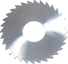 Made in USA - 1-1/2" Diam x 0.0313" Blade Thickness x 1/2" Arbor Hole Diam, 32 Tooth Slitting and Slotting Saw - Arbor Connection, Uncoated, Solid Carbide, Concave Ground - Eagle Tool & Supply