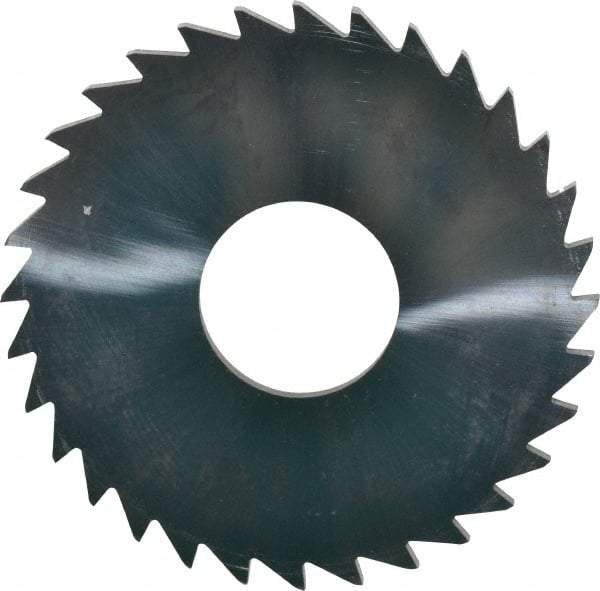 Made in USA - 1-1/2" Diam x 1/16" Blade Thickness x 1/2" Arbor Hole Diam, 32 Tooth Slitting and Slotting Saw - Arbor Connection, Uncoated, Solid Carbide, Concave Ground - Eagle Tool & Supply