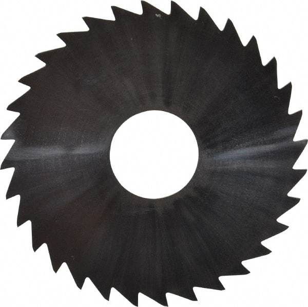 Made in USA - 1-3/4" Diam x 0.0313" Blade Thickness x 1/2" Arbor Hole Diam, 32 Tooth Slitting and Slotting Saw - Arbor Connection, Uncoated, Solid Carbide, Concave Ground - Eagle Tool & Supply