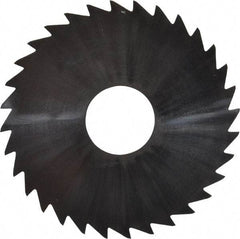 Made in USA - 1-3/4" Diam x 0.0313" Blade Thickness x 1/2" Arbor Hole Diam, 32 Tooth Slitting and Slotting Saw - Arbor Connection, Uncoated, Solid Carbide, Concave Ground - Eagle Tool & Supply