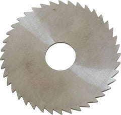 Made in USA - 2" Diam x 1/16" Blade Thickness x 1/2" Arbor Hole Diam, 40 Tooth Slitting and Slotting Saw - Arbor Connection, Right Hand, Uncoated, Solid Carbide, 5° Rake, Concave Ground - Eagle Tool & Supply