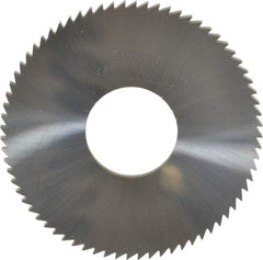 Made in USA - 2-1/2" Diam x 1/8" Blade Thickness x 7/8" Arbor Hole Diam, 72 Tooth Slitting and Slotting Saw - Arbor Connection, Solid Carbide, Concave Ground - Eagle Tool & Supply