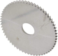 Made in USA - 2-3/4" Diam x 1/8" Blade Thickness x 5/8" Arbor Hole Diam, 60 Tooth Slitting and Slotting Saw - Arbor Connection, Solid Carbide, Concave Ground - Eagle Tool & Supply