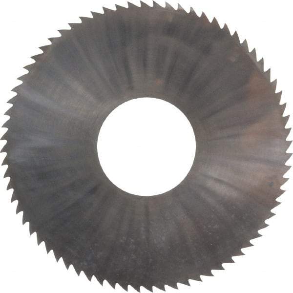 Made in USA - 3" Diam x 0.0312" Blade Thickness x 1" Arbor Hole Diam, 72 Tooth Slitting and Slotting Saw - Arbor Connection, Right Hand, Uncoated, Solid Carbide, 5° Rake, Concave Ground - Eagle Tool & Supply