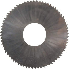 Made in USA - 3" Diam x 0.0312" Blade Thickness x 1" Arbor Hole Diam, 72 Tooth Slitting and Slotting Saw - Arbor Connection, Right Hand, Uncoated, Solid Carbide, 5° Rake, Concave Ground - Eagle Tool & Supply