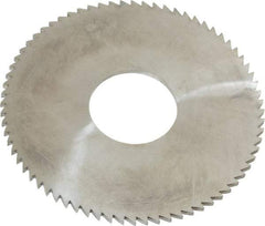 Made in USA - 3" Diam x 0.0781" Blade Thickness x 1" Arbor Hole Diam, 72 Tooth Slitting and Slotting Saw - Arbor Connection, Right Hand, Uncoated, Solid Carbide, 5° Rake, Concave Ground - Eagle Tool & Supply