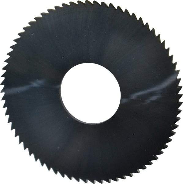 Made in USA - 3" Diam x 0.0938" Blade Thickness x 1" Arbor Hole Diam, 72 Tooth Slitting and Slotting Saw - Arbor Connection, Right Hand, Uncoated, Solid Carbide, 5° Rake, Concave Ground - Eagle Tool & Supply