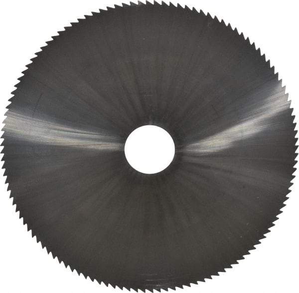 Made in USA - 6" Diam x 1/16" Blade Thickness x 1" Arbor Hole Diam, 120 Tooth Slitting and Slotting Saw - Arbor Connection, Right Hand, Uncoated, Solid Carbide, 5° Rake, Concave Ground - Eagle Tool & Supply