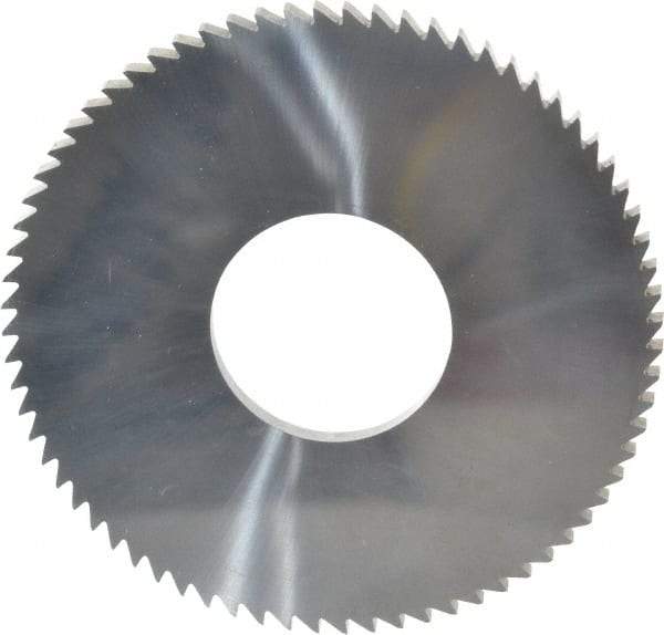 Made in USA - 2-3/4" Diam x 1/8" Blade Thickness x 1" Arbor Hole Diam, 72 Tooth Slitting and Slotting Saw - Arbor Connection, Solid Carbide, Concave Ground - Eagle Tool & Supply