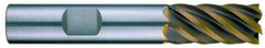 RobbJack - 1/2", 6 Flute, Single End, Solid Carbide, 0.0060 - 0.0090" Corner Radius End Mill - 3" OAL, 40° Helix, Right Hand Flute, 1" LOC, Right Hand Cut - Eagle Tool & Supply