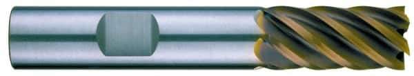 RobbJack - 5/8", 6 Flute, Single End, Solid Carbide, 0.0090 - 0.0110" Corner Radius End Mill - 3-1/2" OAL, 40° Helix, Right Hand Flute, 1-1/4" LOC, Right Hand Cut - Eagle Tool & Supply